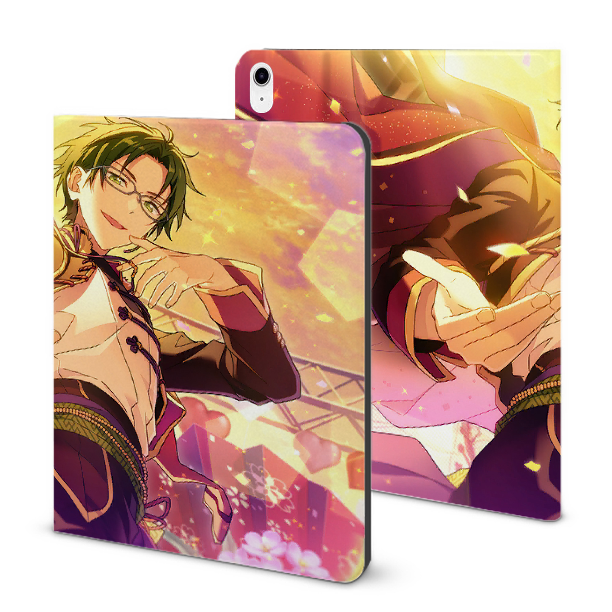 （画像用） あんさんぶるスターズ! Ensemble Stars IPad ケース ブック型 PUレザー TPU 耐衝撃 軽量 薄型 ペン収納なし 全面保護 IPad 各モデル対応